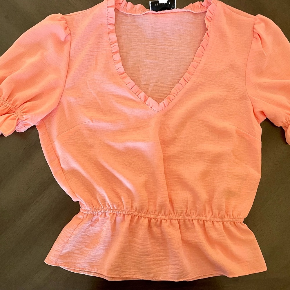 Topshop, Morgan Ruffle Peplum Top, 2